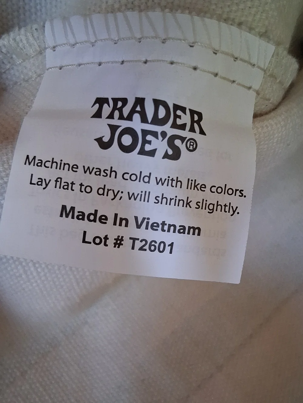 Trader Joe's Striped Mini Canvas Tote Bag Green